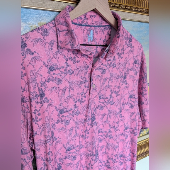 johnnie-O Other - johnnie-O Pink Floral Print Polo